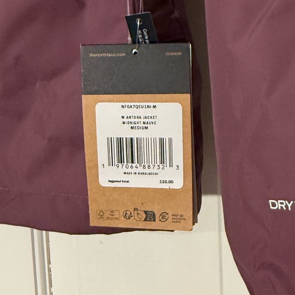The North Face Women’s Midnight Mauve Antora Jacket M - Picture 11 of 11